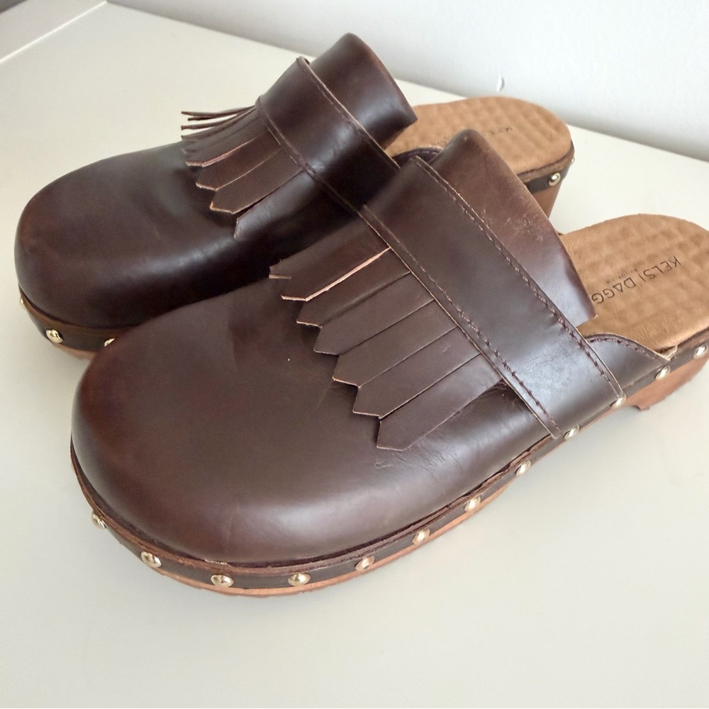 Kelsi Dagger Brown Studded Leather Clog - Picture 4 of 11